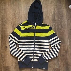NWT Aeropostale 2013 Striped Navy and Yellow Men's Sweater